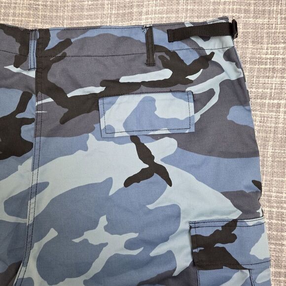 NWOT ROTHCO Military BDU Cargo Shorts Camo Blue 10.5 inseam Men's XXL Reg 43-47" - Picture 10 of 13